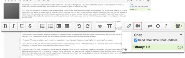 Example of Chat Box in use